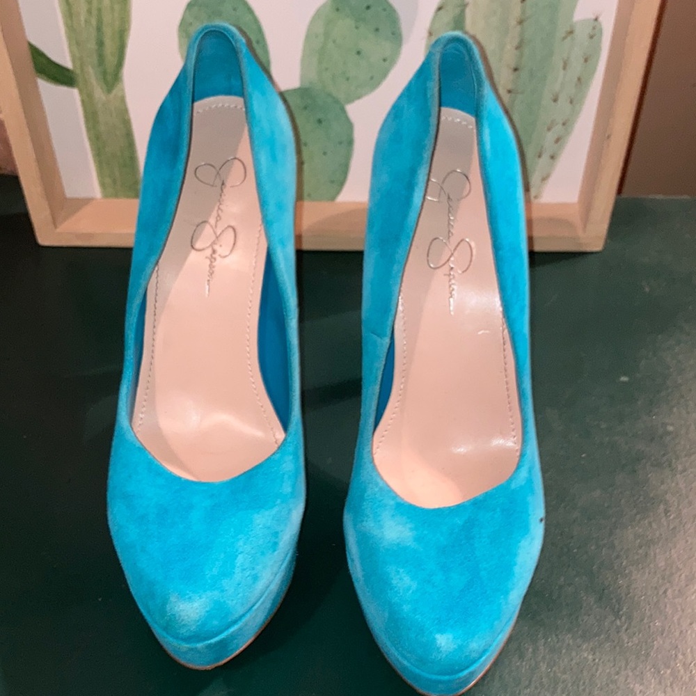 Turquoise heels